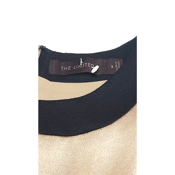 The Limited gold black sheath dress women's size 2 - Picture 4 of 7